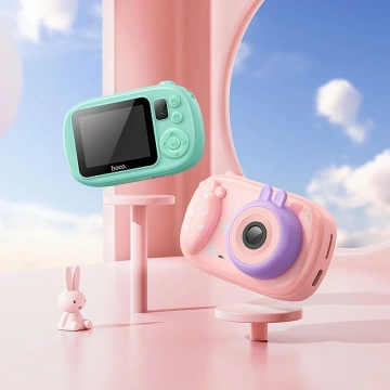 Digitálny fotoaparát pre deti HOCO DV205 Selfie 1MP 2" HD ružový