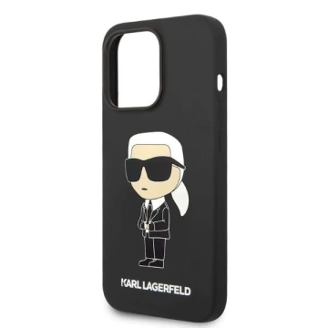 Karl Lagerfeld Case KLHCP14XSNIKBCK для iPhone 14 Pro Max 6.7" hardcase Silicone Ikonik чорний/чорний