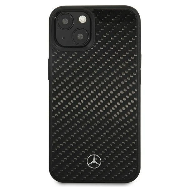 Ochranné pouzdro Mercedes MEHCP13MRCABK pro Apple iPhone 13 6,1" černo/černý karbonový pevný obal Dynamic Line