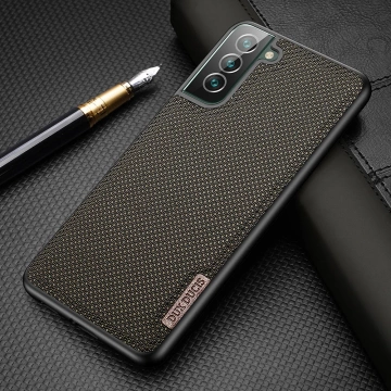 Dux Ducis Fino case cover covered with nylon material for Samsung Galaxy S22 green