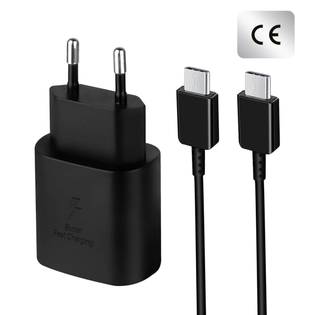 Originálna nabíjačka Samsung USB-C 25W kábel typu C 180 cm prémiová super rýchla nabíjacia súprava biela