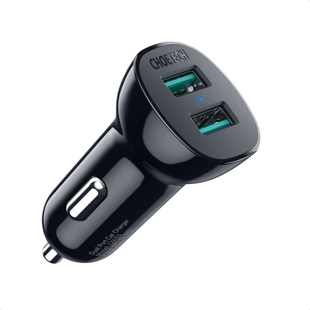 Choetech autonabíjačka 2 x USB Quick Charge 3.0 30W 2.4A čierna (C0051)