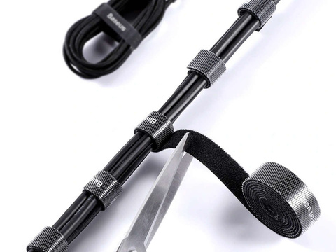 Baseus organizér na suchý zip Circle Velcro Strap 3m Black