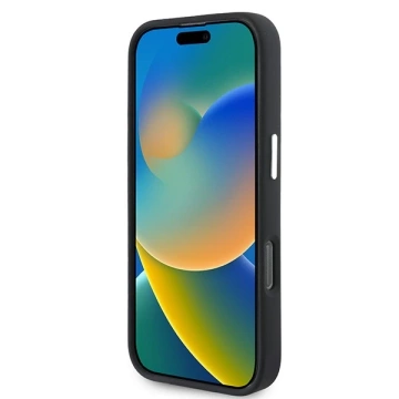 Чохол Mercedes для iPhone 16 Pro Max 6.9" Hardcase Silicone Blue Stripe MagSafe Black