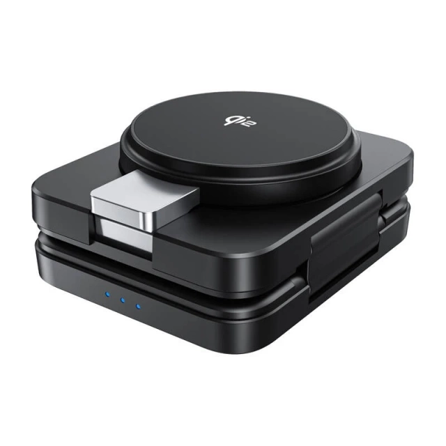 Choetech Qi2 MagSafe 3in1 Faltbares Ladegerät iPhone Watch AirPods Schwarz