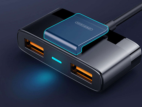 Autonabíječka JOYROOM, 5x USB 1,5m 6,2A konektor
