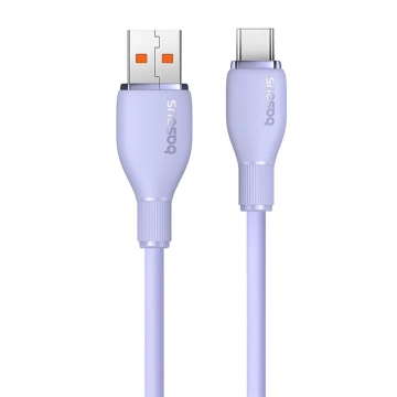 Kabel Baseus Pudding 100W USB-A – USB-C 2 m fioletowy