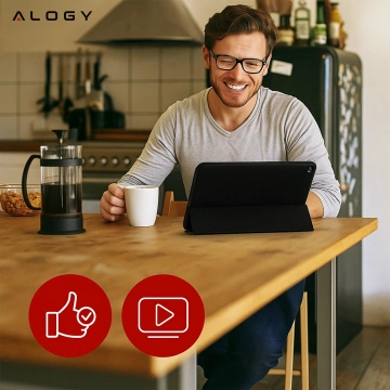 Чохол для Apple iPad 10.2 9 Gen 8/7 2021/2020/2019 Smart Pencil Case Alogy TPU Tablet Cover Black Glass