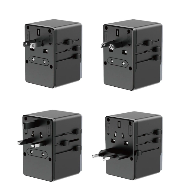 Adapter Podróżny Dudao A65Pro 65W 4xUSB EU US UK AUS JP Czarny