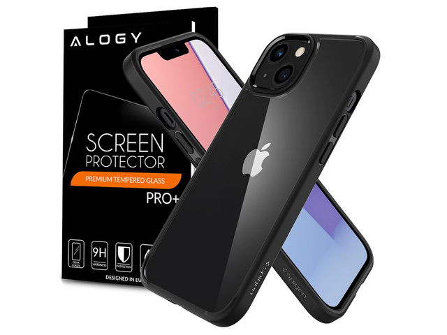 Spigen Ultra Hybrid case for Apple iPhone 13 Mini Matte Black Glass