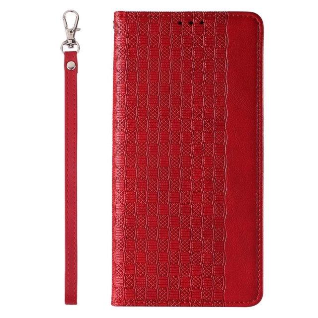 Magnetband Hülle Hülle für iPhone 13 Pro Max Tasche Geldbörse Mini Lanyard Anhänger Rot