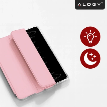 Etui do Apple iPad 11gen. 11" 2025 / 10gen. 10.9" 2022 Ochronne Hybrydowe z Miejscem na Rysik, Składana Okładka, Funkcja Podstawki, Alogy HybridBook™ Case – Różowe