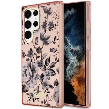 Чохол Guess GUHCS23LHCFWSP для Samsung Galaxy S23 Ultra S918 pink/pink hardcase Flower Collection