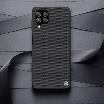 Nillkin Textured Case Odolné vyztužené pouzdro s gelovým rámem a nylonem na zadní straně pro Samsung Galaxy A22 4G černé