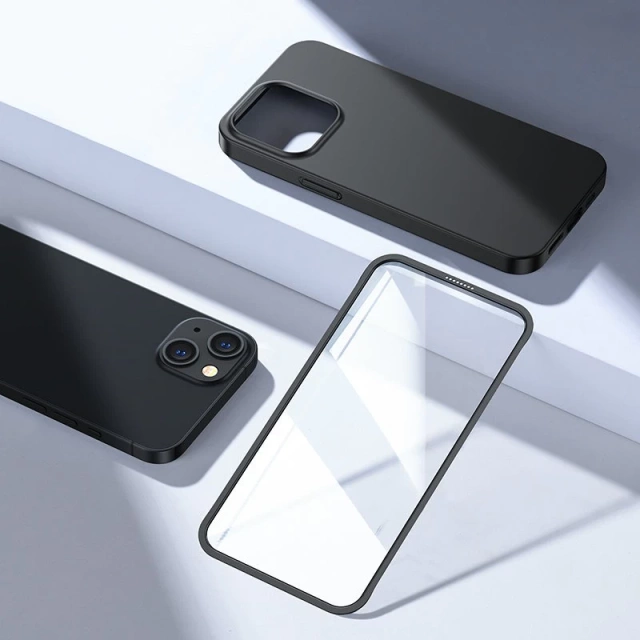 Joyroom 360 Full Case Cover für iPhone 13 Back & Front Cover Tempered Glass Schwarz (JR-BP927 Black)
