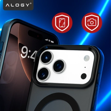 Kryt pre Apple iPhone 16 Pro Max Alogy MagSafe Hybrid Matte Case Matný kryt s ochranou šošovky čierny