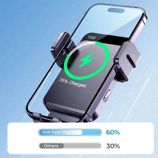 Joyroom JR-ZS219 15W Qi Electric Wireless Charger Holder Black