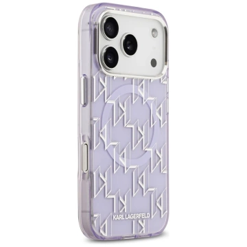 Etui Ochronne do iPhone 17 Pro Max Karl Lagerfeld IML KL Monogram MagSafe Fioletowy