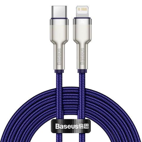 Baseus Cafule USB-C to Lightning kabel, 20W, 2m (fialový)