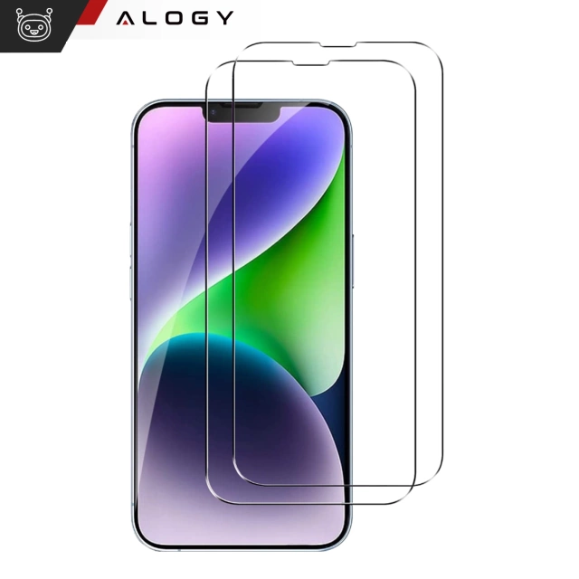 2x Alogy загартоване скло на екран для Apple iPhone 13/13 Pro / 14