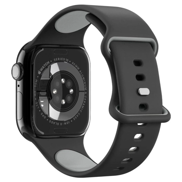 Pasek Spigen Nano Pop do Apple Watch 44/45/46/49 mm Czarno-Szary
