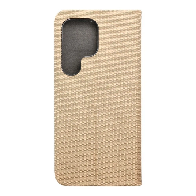 Puzdro SENSITIVE Book pre Samsung Galaxy S25 Ultra Gold Stand 360
