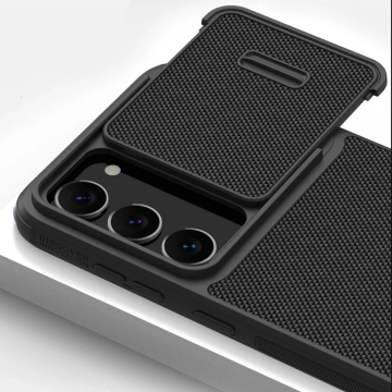 Броньований чохол Nillkin Textured S Case для Samsung Galaxy S23 з кришкою камери чорний