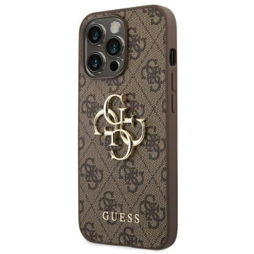 Etui Guess GUHCP14L4GMGBR für Apple iPhone 14 Pro 6,1" brązowy/brown hardcase 4G Big Metal Logo