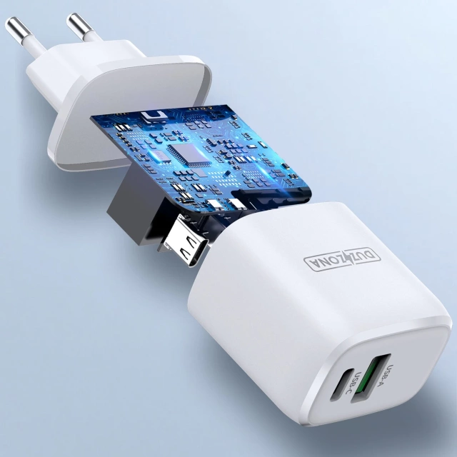 Duzzona 30W PD QC3.0 USB typ C / USB nabíjačka biela (T2)