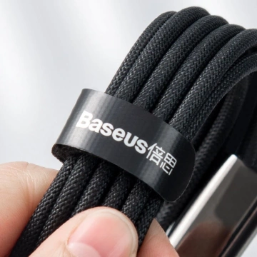 Baseus Tungsten 3v1 kábel USB - USB typu C / Lightning / micro USB 3,5 A 1,5 m čierny (CAMLTWJ-01)