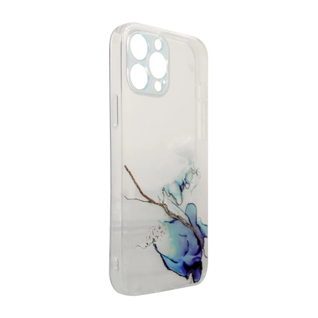 Mramorové puzdro pre iPhone 12 Pro Max Gel Cover Marble Blue