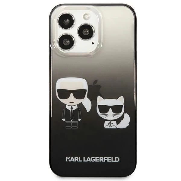 Karl Lagerfeld KLHCP13LTGKCK iPhone 13 Pro / 13 6,1" pevný obal čierny/čierny Gradient Ikonik Karl