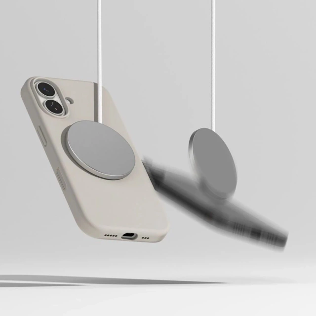 Etui do iPhone 17 Ringke Silicone Magnetic MagSafe Beżowe