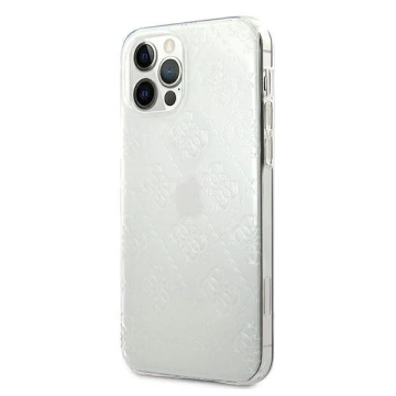 Guess GUHCP12L3D4GTR iPhone 12 Pro Max 6,7" priehľadné pevné puzdro 4G 3D Pattern Collection