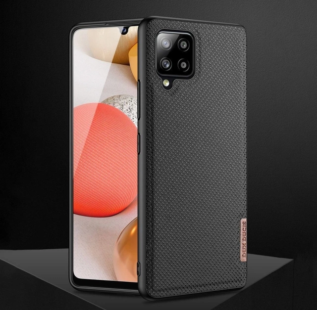 Kryt pouzdra Dux Ducis Fino potažený nylonovým materiálem pro Samsung Galaxy A42 5G zelený
