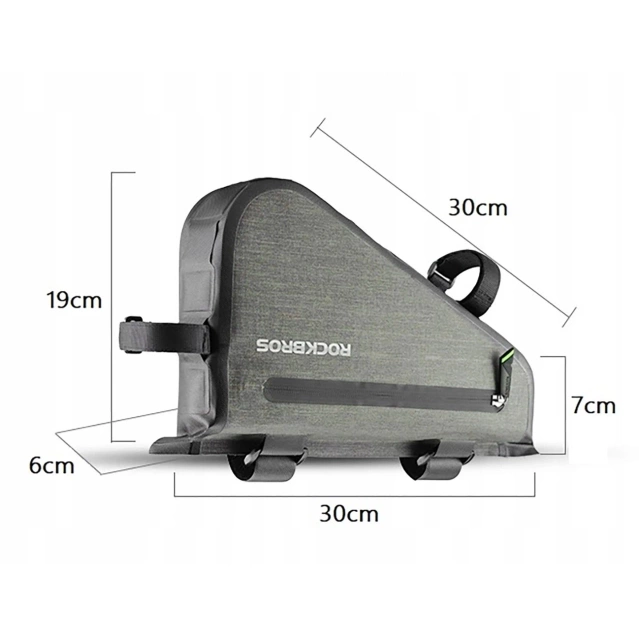 Rockbros AS-017 5L Rahmen-Fahrradtasche, wasserdicht, grün