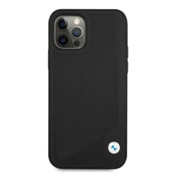 Etui BMW BMHCP12MRCDPK do Apple iPhone 12/ 12 Pro 6,1" pevné puzdro Kožený Deboss