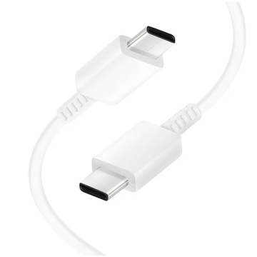 Original Samsung USB-C-auf-USB-C-Kabel EP-DW767 zum Aufladen, 1,8 m, 3 A, 25 W/45 W, Weiß