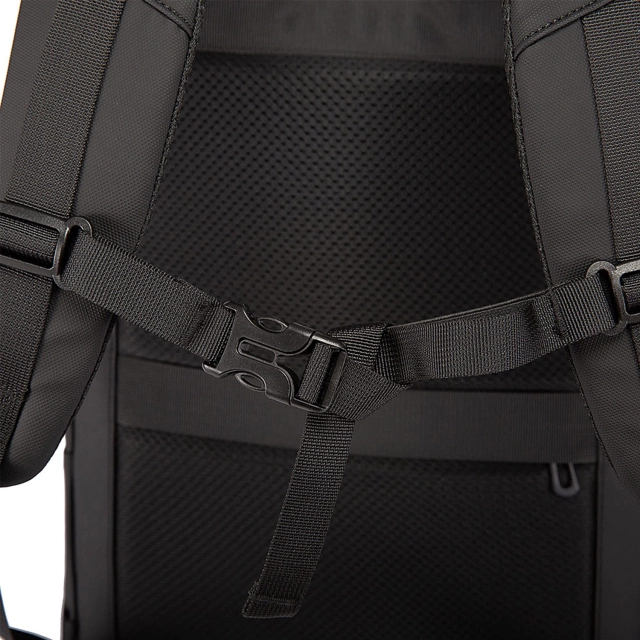 Bange wasserdichter Rucksack für 15,6-Zoll-Laptop, Stadtreisender, 45 x 30 x 16 cm, für Arbeit, Flugzeug, Herren, Damen, mit USB-Anschluss Schwarz