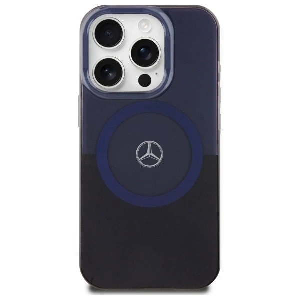 Mercedes-Hülle für iPhone 16 Pro Max 6,9 Zoll, schwarzes Hardcase MB Double Layer BiColor MagSafe