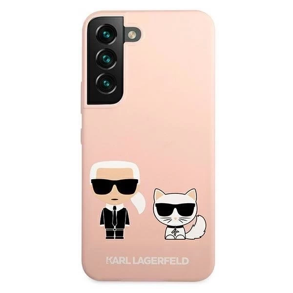 Karl Lagerfeld KLHCS22MSSKCI S22 S906 жорсткий чохол світло-рожевий / світло-рожевий Silicone Ikonik Karl