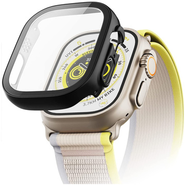 Alogy Protector Case with Glass 2v1 Case Cover pre Apple Watch Ultra 49mm Black