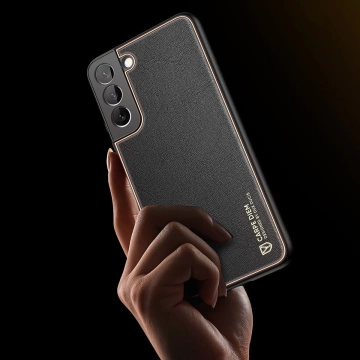 Dux Ducis Yolo elegant case cover made of ecological leather for Samsung Galaxy S22 (S22 Plus) red