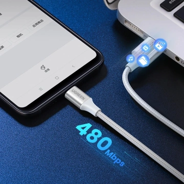 Kabel USB-A – USB-C 3A 3m Ugreen US288 60409 QC 3.0 Biały