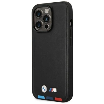 Etui BMW BMHMP14X22PTDK do iPhone 14 Pro Max 6,7" Leather Stamp Tricolor Magsafe