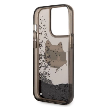 Etui Karl Lagerfeld KLHCP14XLNCHCK na iPhone 14 Pro Max 6,7" pevné puzdro Glitter Choupette Head czarny/čierna
