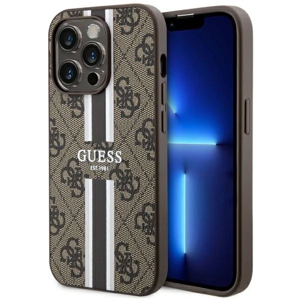 Etui Guess GUHMP14XP4RPSW pre iPhone 14 Pro Max 6,7" pevné puzdro 4G Printed Stripes MagSafe