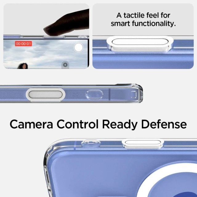 Pouzdro Spigen Ultra Hybrid „T“ MagSafe pro iPhone 16 bílé