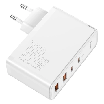 Rýchla nabíjačka Baseus GaN2 Pro 100 W USB / USB Type C Quick Charge 4 Power Delivery biela (CCGAN2P-L02)