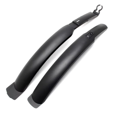 Platform bicycle pedals for MTB bicycles, aluminum 9/16" Black aluminum set [2 pcs.]